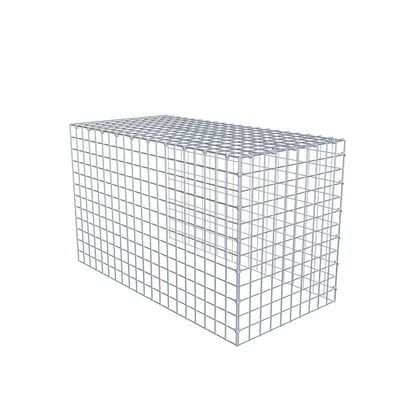 Opzetpaal type 4 100 cm x 60 cm x 50 cm (L x H x D), maaswijdte 5 cm x 5 cm, C-ring