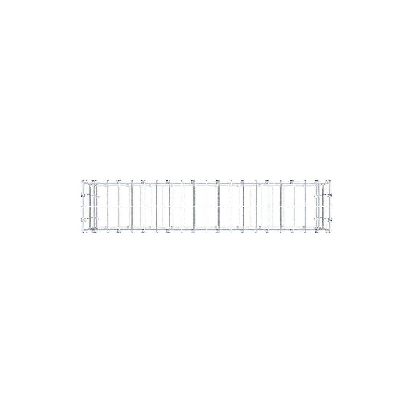 Gabion 100 cm x 40 cm x 20 cm (L x H x D), maskestørrelse 5 x 10 cm, spiralring