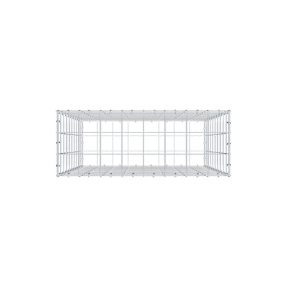 Gabion 100 cm x 80 cm x 30 cm (L x H x D), maskestørrelse 10 cm x 10 cm, C-ring