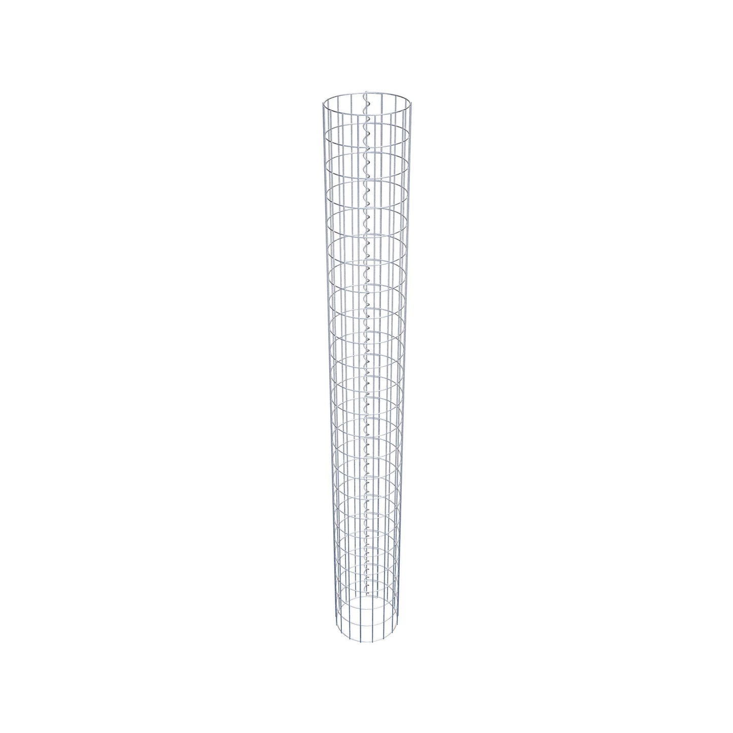 Schanskorfzuil rond 27 cm diameter, 230 cm hoogte, maaswijdte 5 cm x 10 cm