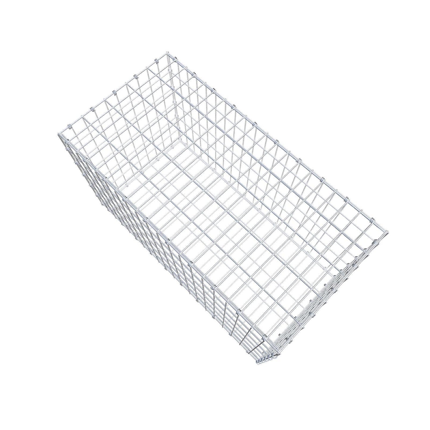 Schanskorf 100 cm x 60 cm x 50 cm (L x H x D), maaswijdte 5 x 10 cm, spiraalring