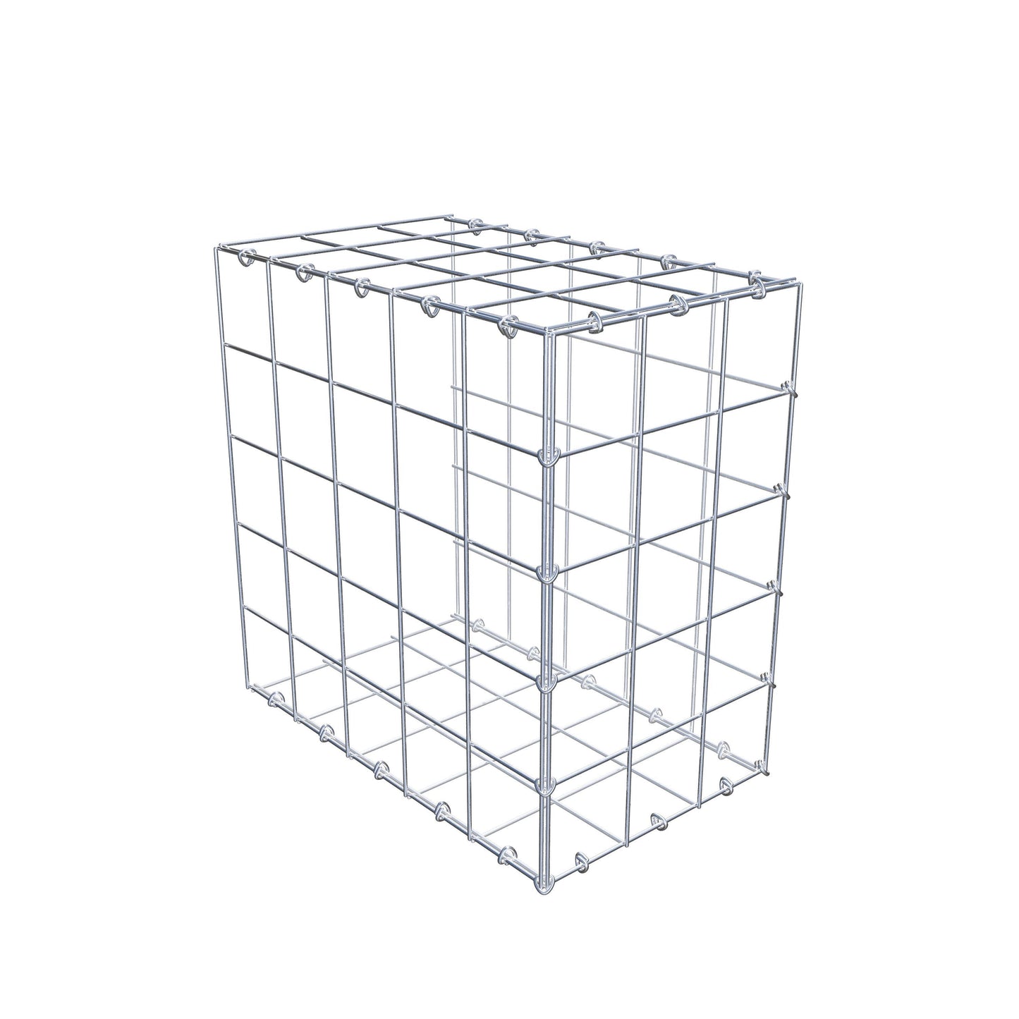 Bevestigbare schanskorf type 2 50 cm x 50 cm x 30 cm (L x H x D), maaswijdte 10 cm x 10 cm, C-ring