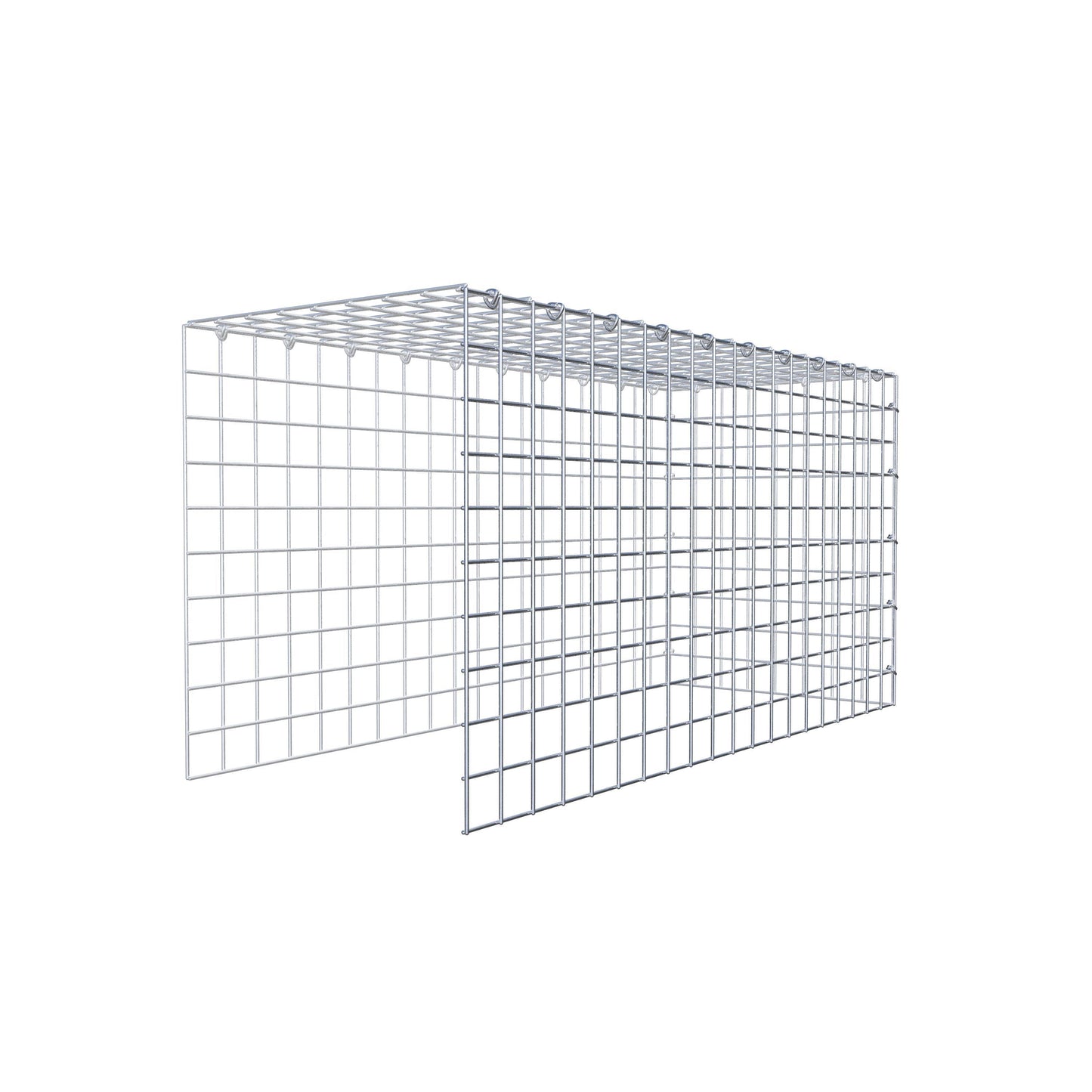 Opzetpaal type 4 100 cm x 50 cm x 40 cm (L x H x D), maaswijdte 5 cm x 5 cm, C-ring