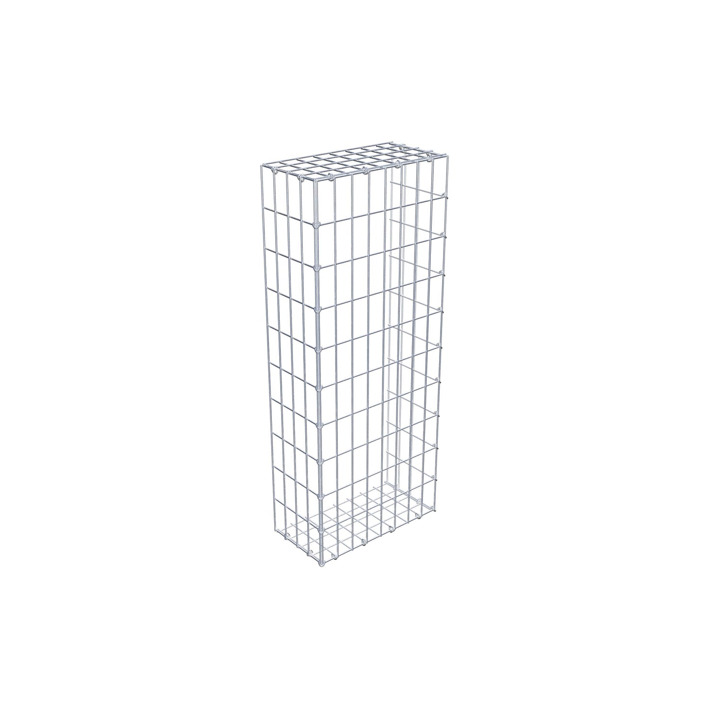 Opzetpaal type 2 100 cm x 20 cm x 40 cm, maaswijdte 5 cm x 10 cm, C-ring