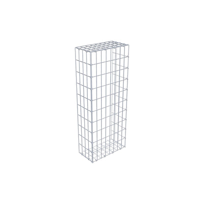 Opzetpaal type 2 100 cm x 20 cm x 40 cm, maaswijdte 5 cm x 10 cm, C-ring