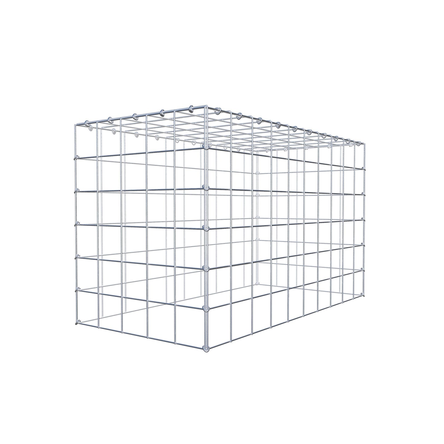 Type 3 oplegkorf 100 cm x 60 cm x 50 cm (L x H x D), maaswijdte 10 cm x 10 cm, C-ring