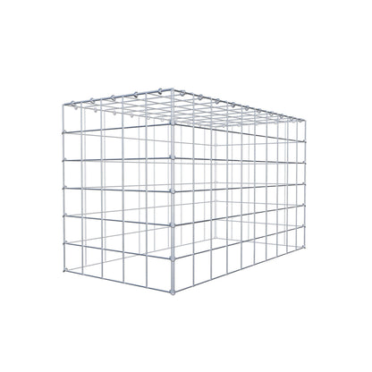 Type 3 oplegkorf 100 cm x 60 cm x 50 cm (L x H x D), maaswijdte 10 cm x 10 cm, C-ring