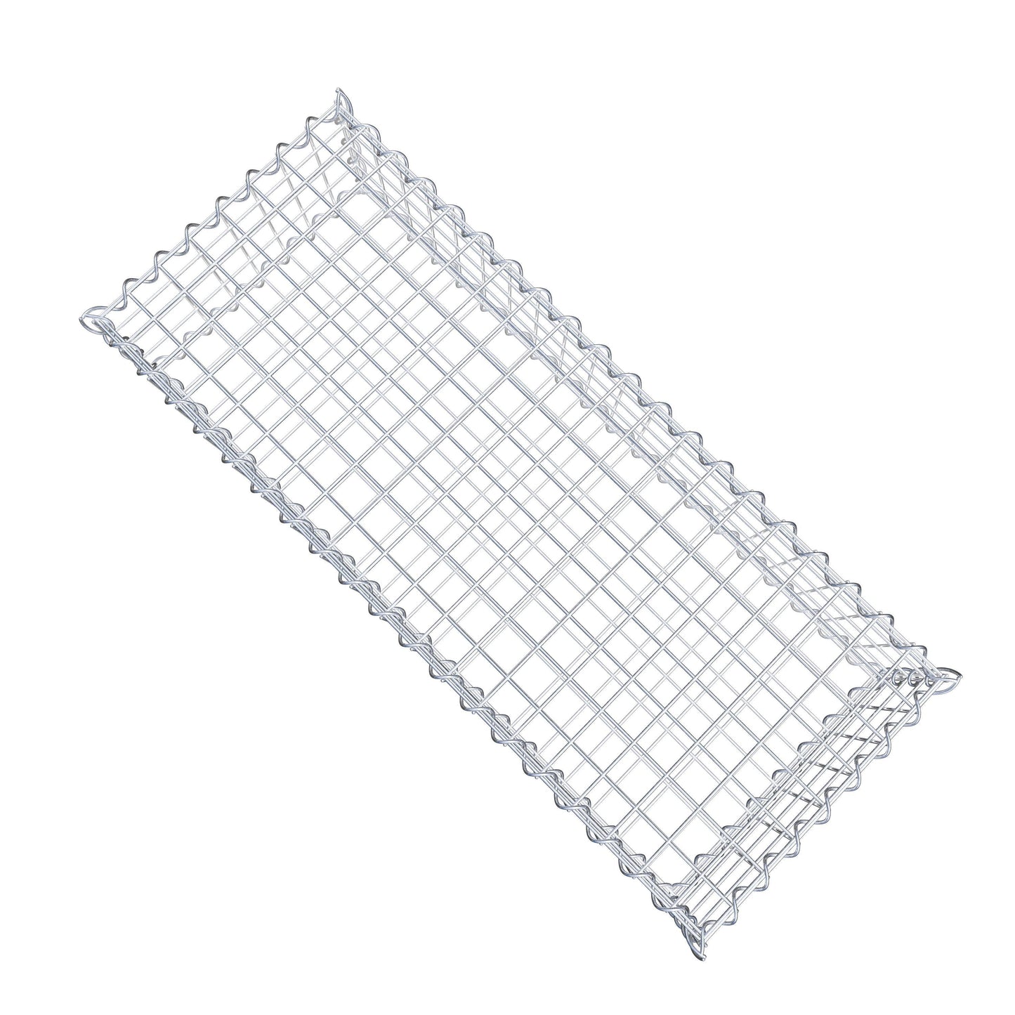 Schanskorf 100 cm x 20 cm x 40 cm (L x H x D), maaswijdte 5 cm x 5 cm, spiraalvormig