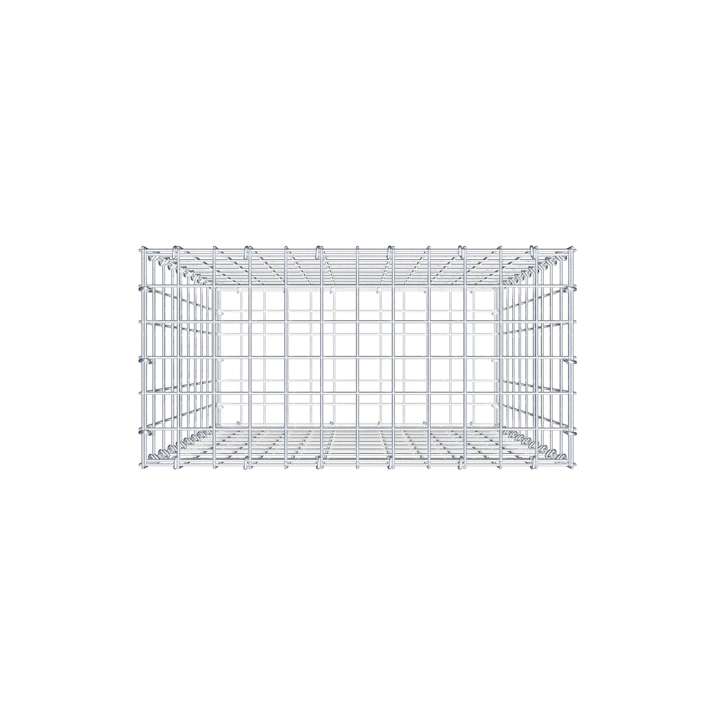 Gabbione 100 cm x 60 cm x 30 cm (L x H x P), maglia 5 cm x 10 cm, anello a C