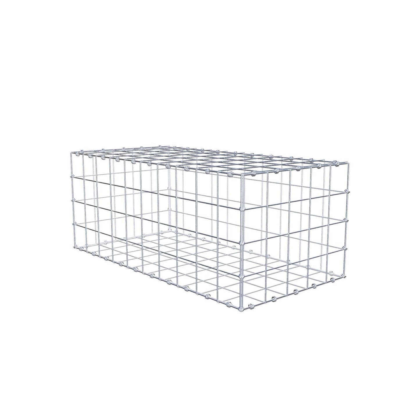 Gabion 100 cm x 40 cm x 50 cm (L x H x D), maskstorlek 10 x 10 cm, spiralring