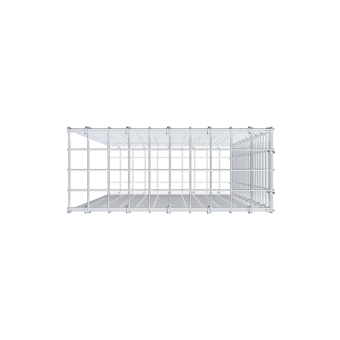 Anbaugabione Typ 2 100 cm x 50 cm x 20 cm (L x H x T), Maschenweite 5 cm x 5 cm, C-Ring