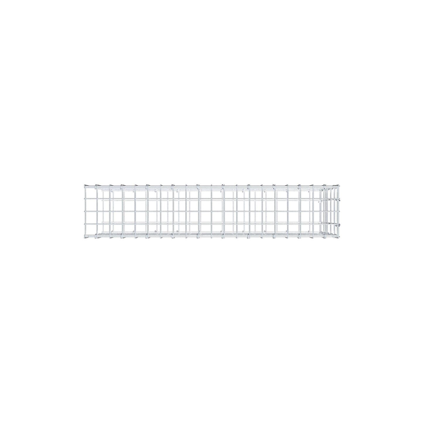 Monteret gabion type 2 100 cm x 50 cm x 20 cm, maskestørrelse 5 cm x 10 cm, C-ring