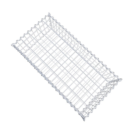 Gabbione 100 cm x 30 cm x 50 cm (L x H x P), maglia 5 cm x 10 cm, spirale