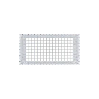 Monteret gabion type 3 100 cm x 80 cm x 50 cm (L x H x D), maskestørrelse 5 cm x 5 cm, C-ring