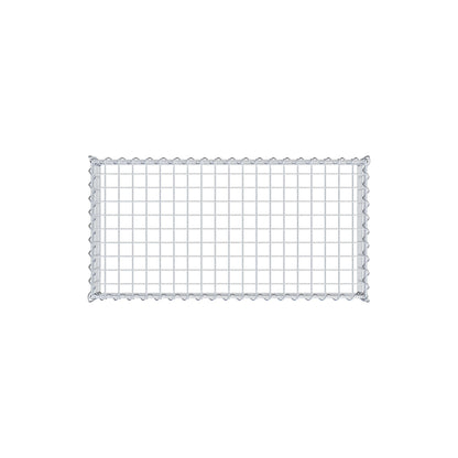 Gabbione aggiuntivo tipo 3 100 cm x 20 cm x 50 cm (L x A x P), dimensione maglia 5 cm x 5 cm, a spirale