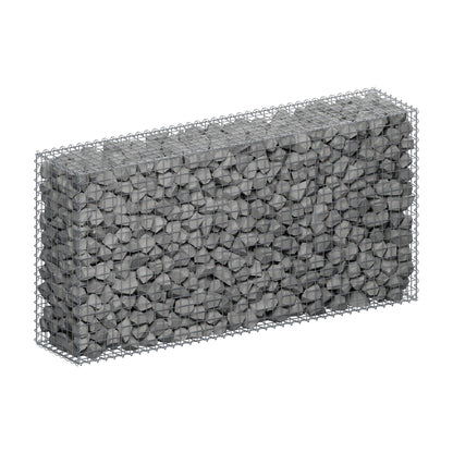 Gabione 200 cm x 100 cm x 40 cm (L x H x T), Maschenweite 5 cm x 5 cm, Spirale