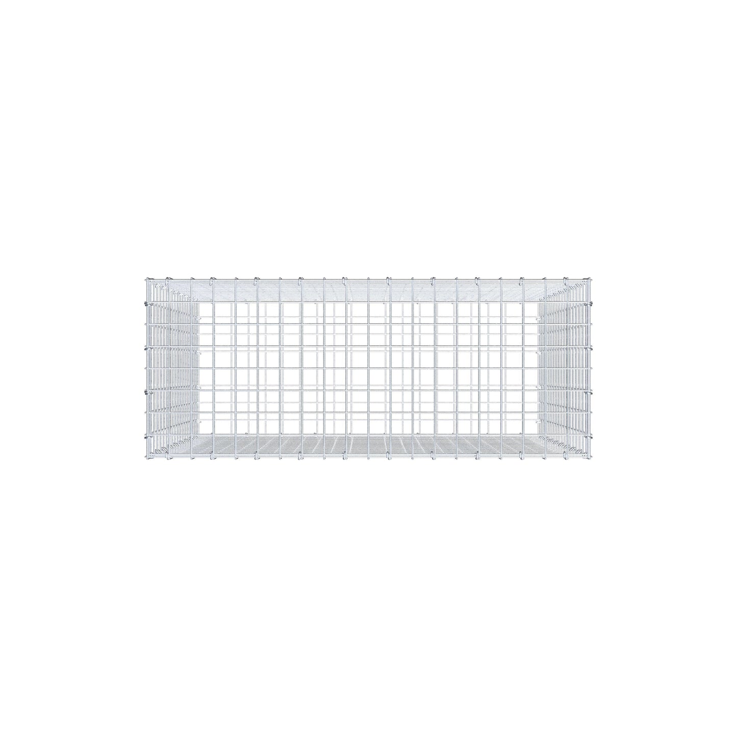Gabbione 100 cm x 90 cm x 40 cm (L x H x P), maglia 5 cm x 5 cm, anello a C