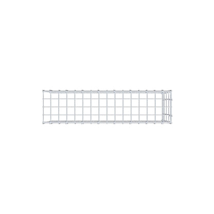 Monteret gabion type 4 80 cm x 40 cm x 20 cm (L x H x D), maskestørrelse 5 cm x 10 cm, C-ring