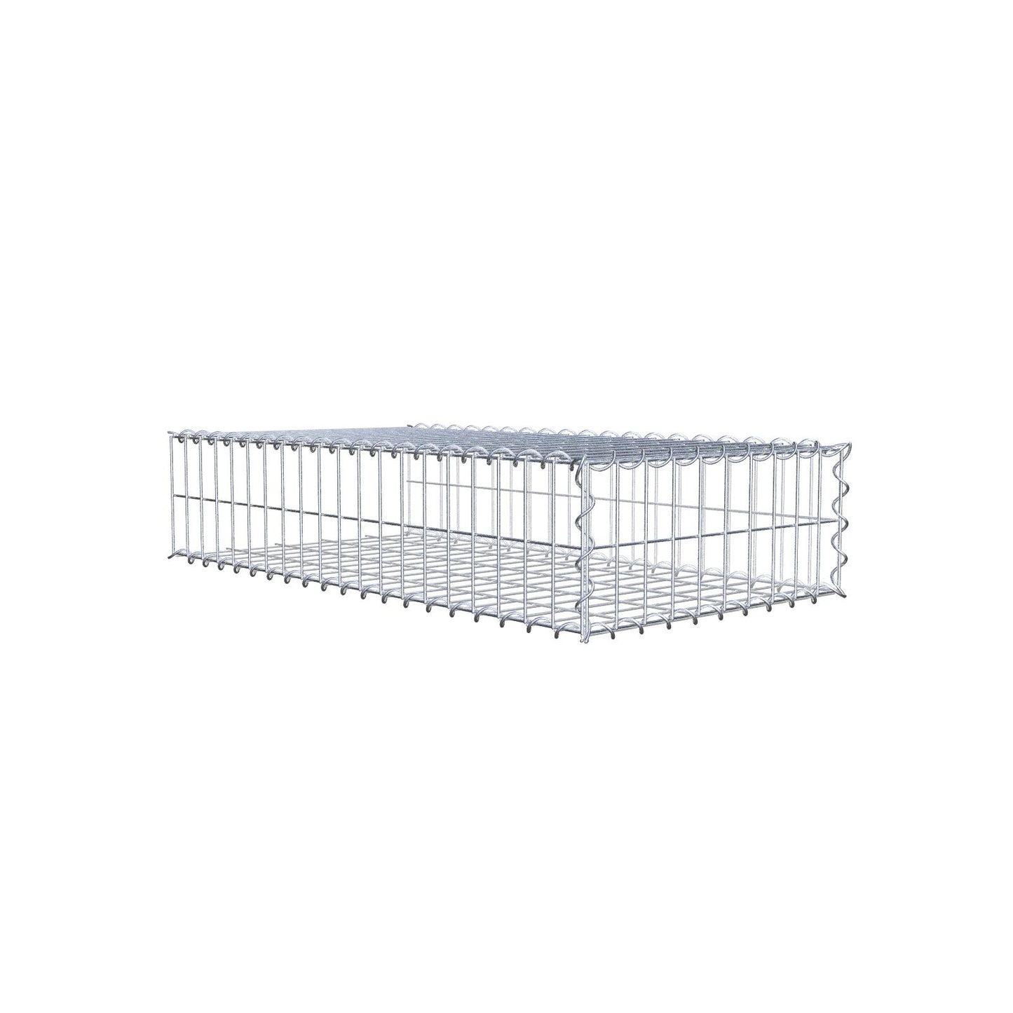 Gabião tipo 2 100 cm x 20 cm x 50 cm (C x A x P), malhagem 5 cm x 10 cm, espiral