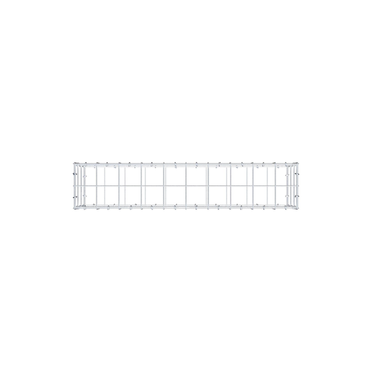 Gabion 100 cm x 30 cm x 20 cm (L x H x D), maskestørrelse 10 cm x 10 cm, C-ring