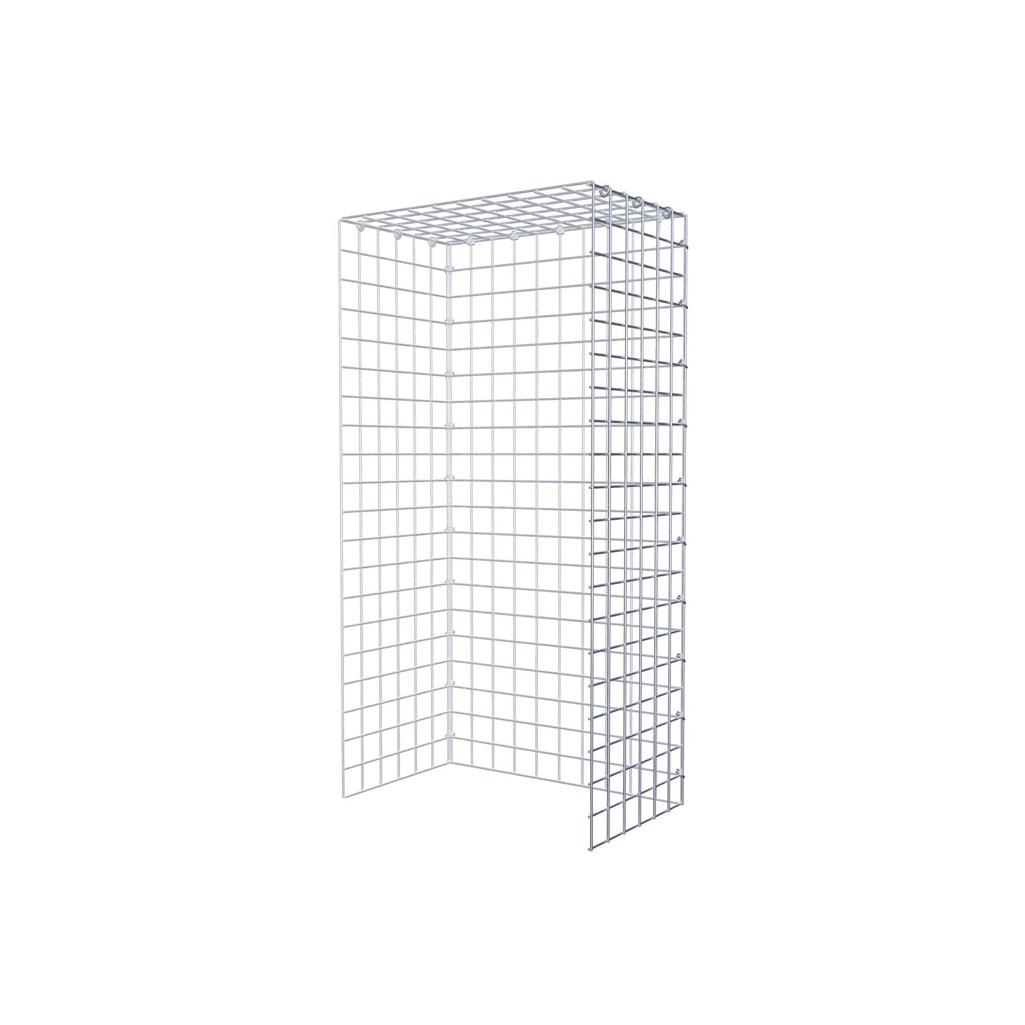 Type 4 oplegkorf 100 cm x 30 cm x 50 cm (L x H x D), maaswijdte 5 cm x 5 cm, C-ring