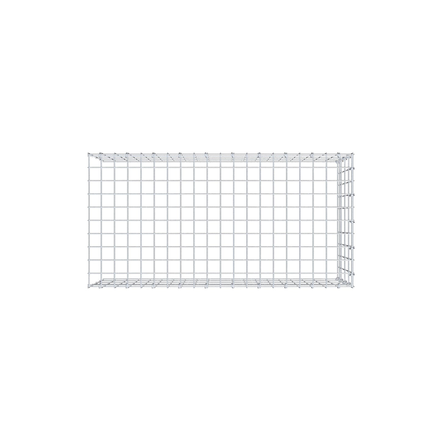 Opzetpaal type 4 100 cm x 40 cm x 50 cm (L x H x D), maaswijdte 5 cm x 10 cm, C-ring