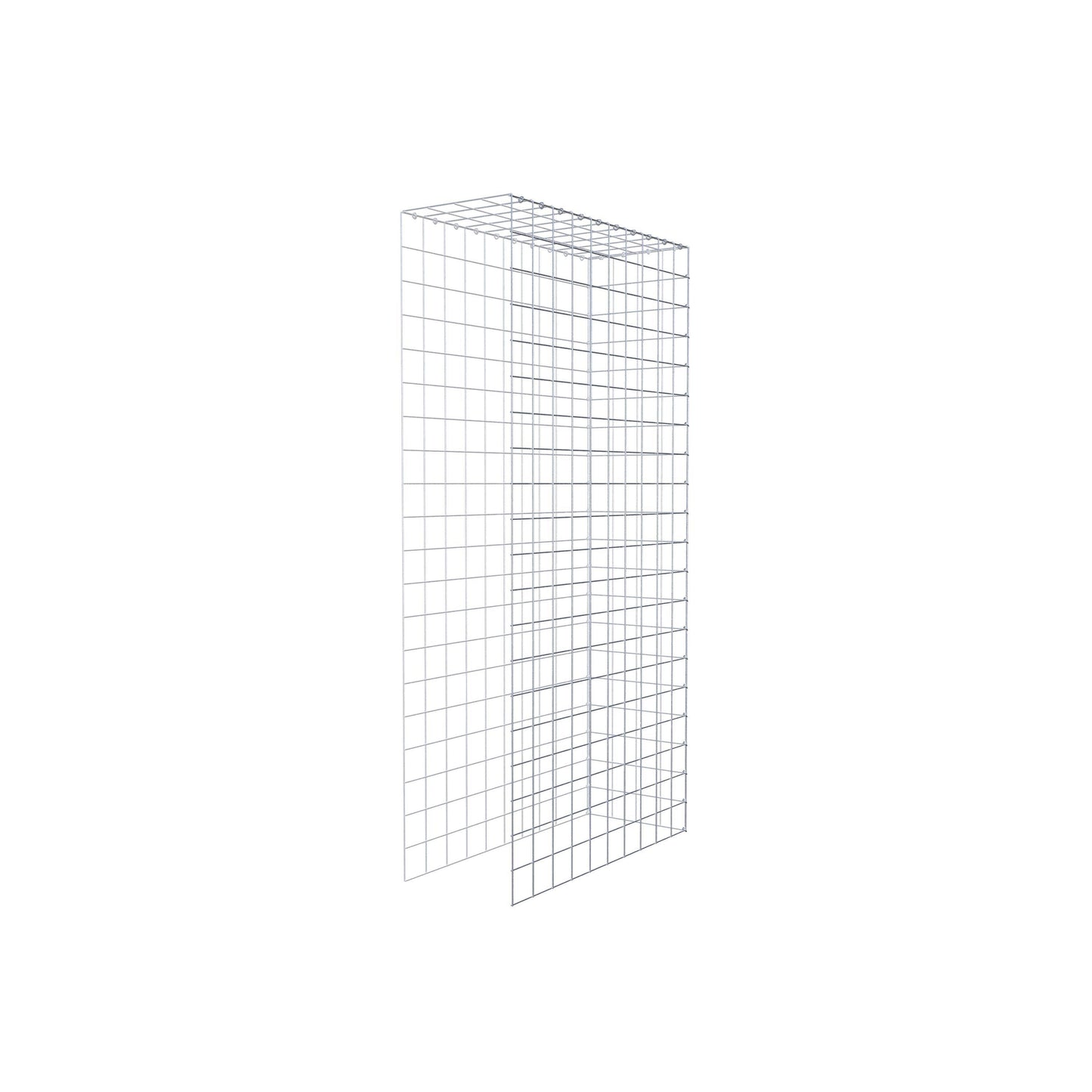 Monteret gabion type 4 200 cm x 100 cm x 40 cm (L x H x D), maskestørrelse 10 cm x 10 cm, C-ring