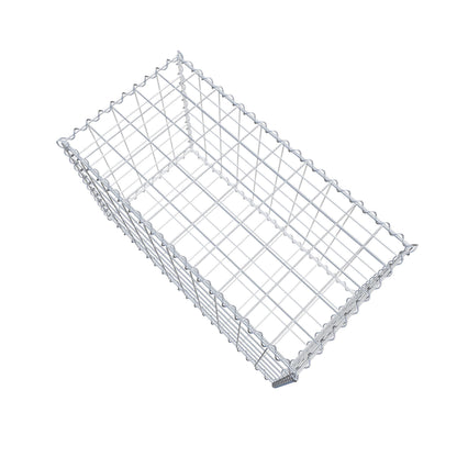 Schanskorf 100 cm x 60 cm x 50 cm (L x H x D), maaswijdte 10 cm x 10 cm, spiraalvormig
