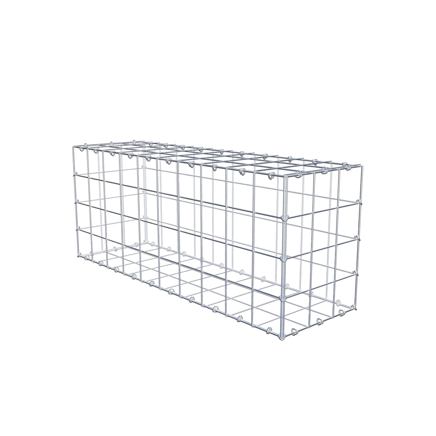 Gabione 100 cm x 40 cm x 30 cm (L x H x T), Maschenweite 10 cm x 10 cm, C-Ring