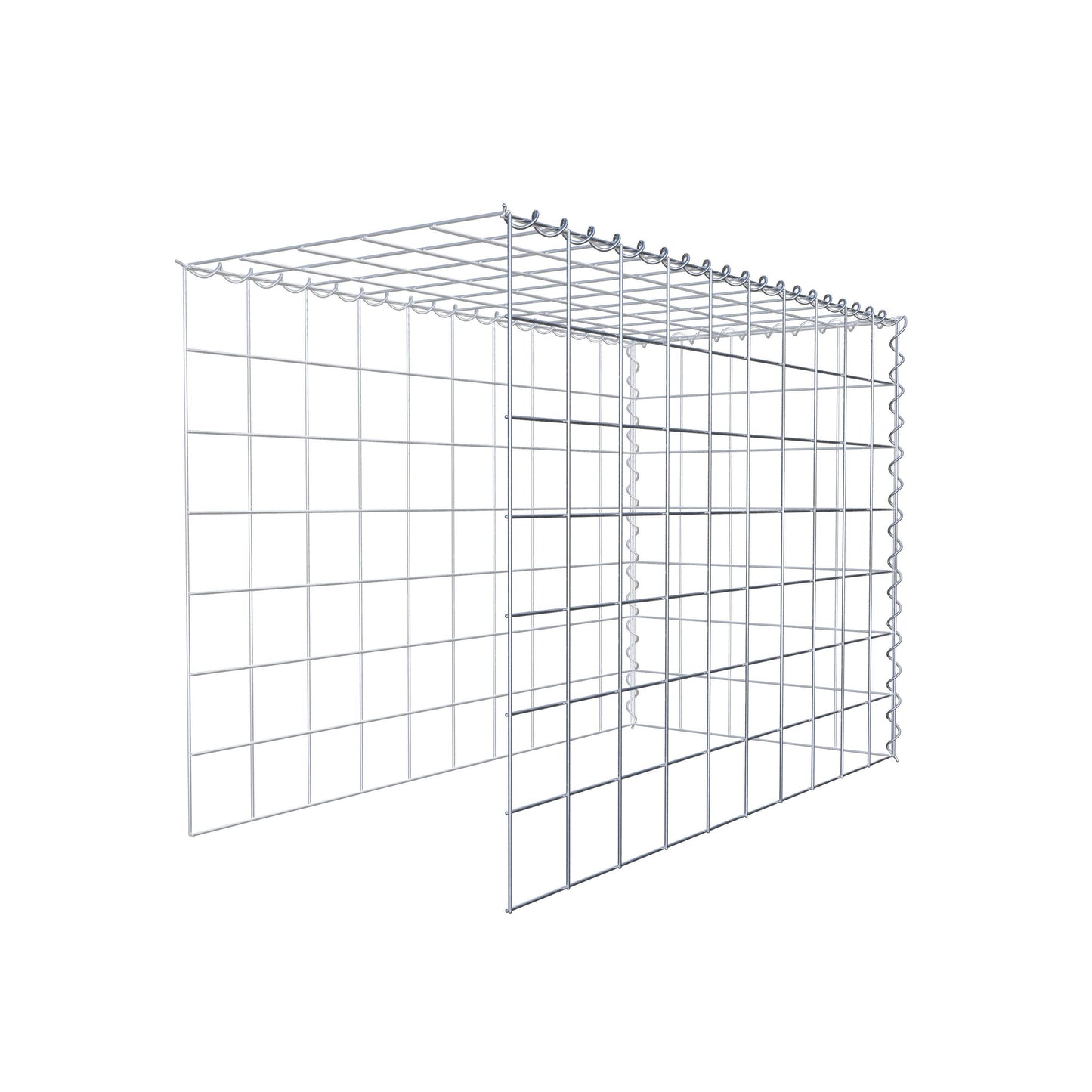 Add-on schanskorf type 4 100 cm x 70 cm x 50 cm (L x H x D), maaswijdte 10 cm x 10 cm, spiraal