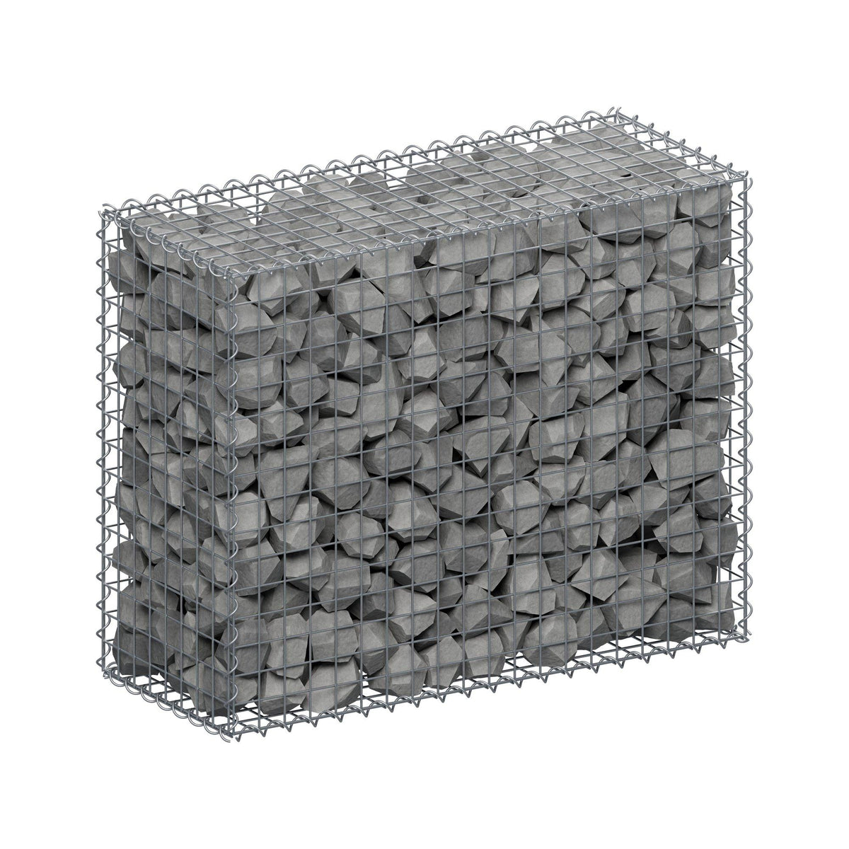 Gabion 100 cm x 80 cm x 40 cm (L x H x D), maskstorlek 5 cm x 5 cm, spiral