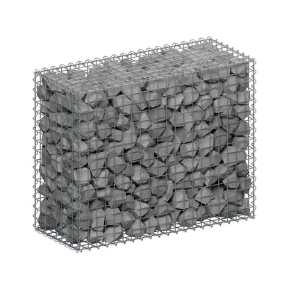 Gabion 100 cm x 80 cm x 40 cm (L x H x D), maskstorlek 5 cm x 5 cm, spiral