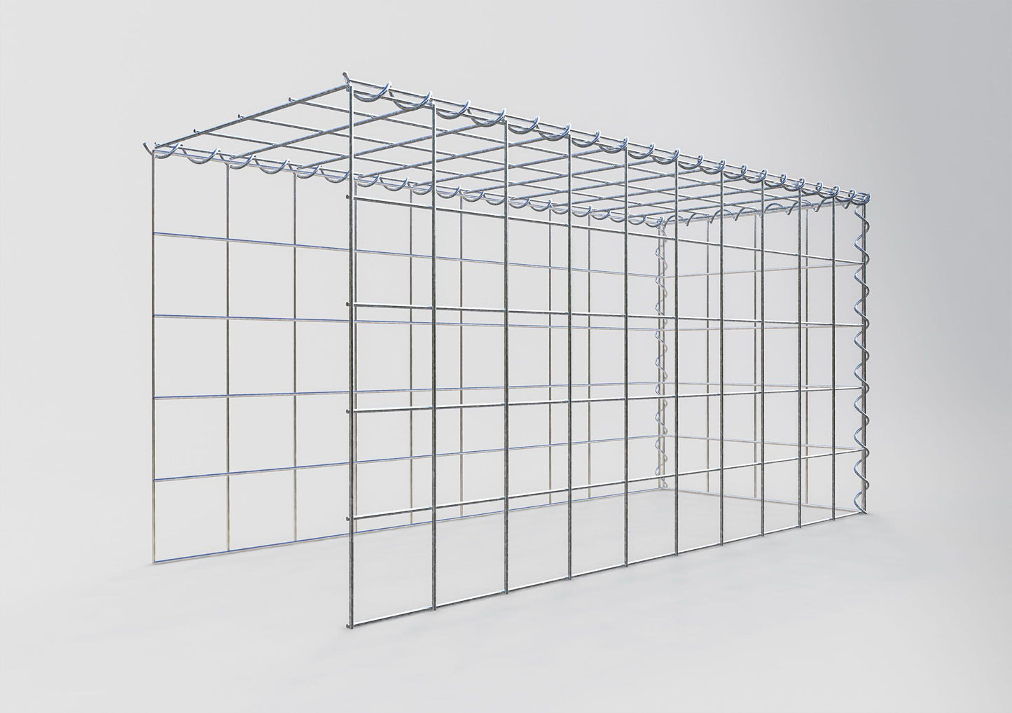 Grown-on gabion type 4 100 cm x 50 cm x 40 cm (L x H x D), mesh size 10 cm x 10 cm, spiral