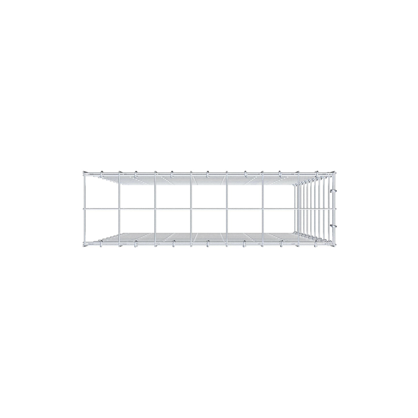 Opzetpaal type 4 100 cm x 70 cm x 20 cm (L x H x D), maaswijdte 10 cm x 10 cm, C-ring