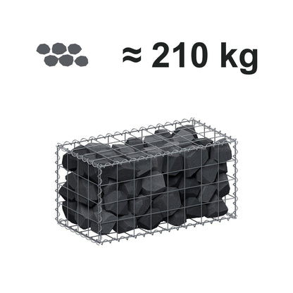 Gabion 80 cm x 40 cm x 40 cm (L x H x P), mailles 10 cm x 10 cm, spirale