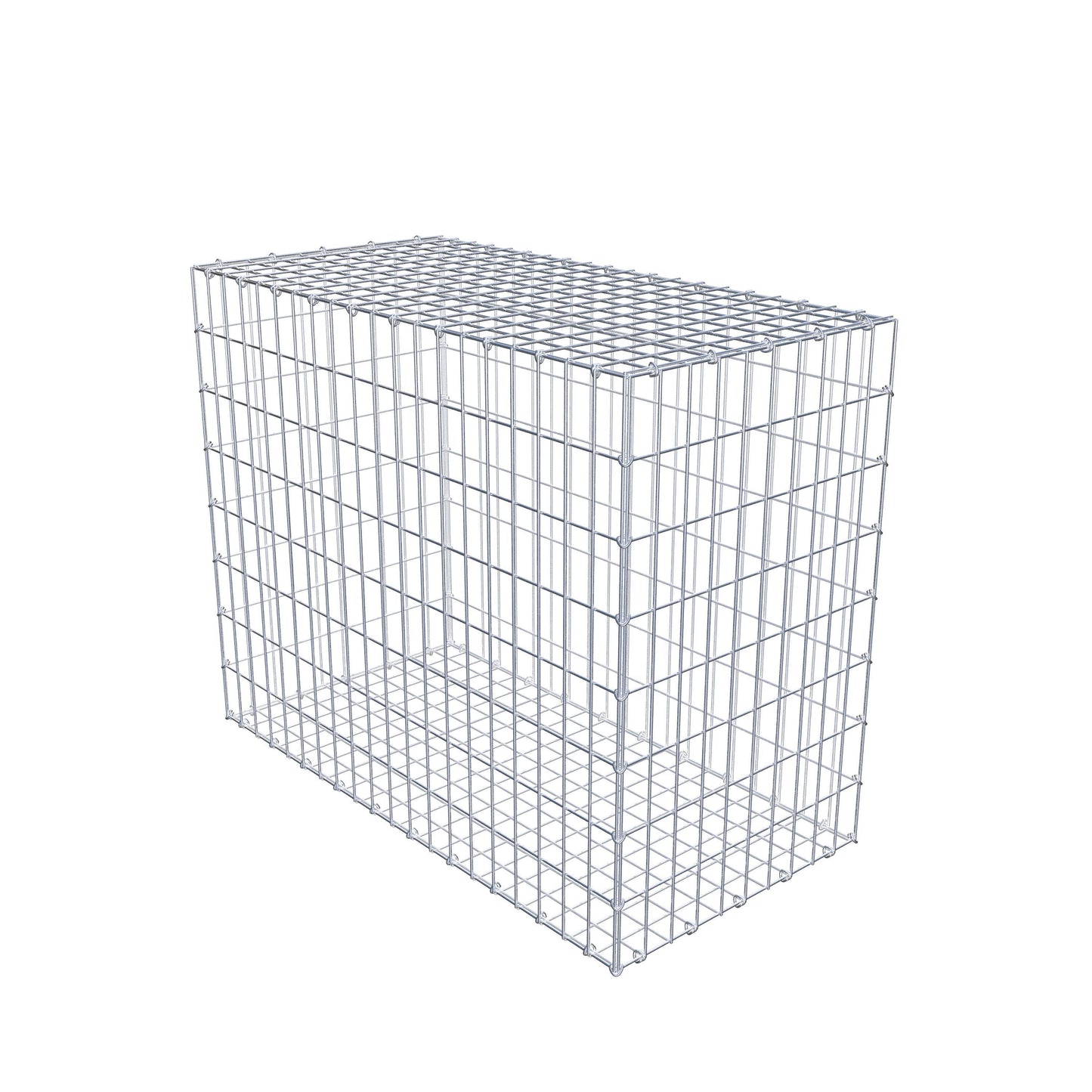 Gabião 100 cm x 80 cm x 50 cm (C x A x P), malhagem 5 cm x 10 cm, anel C