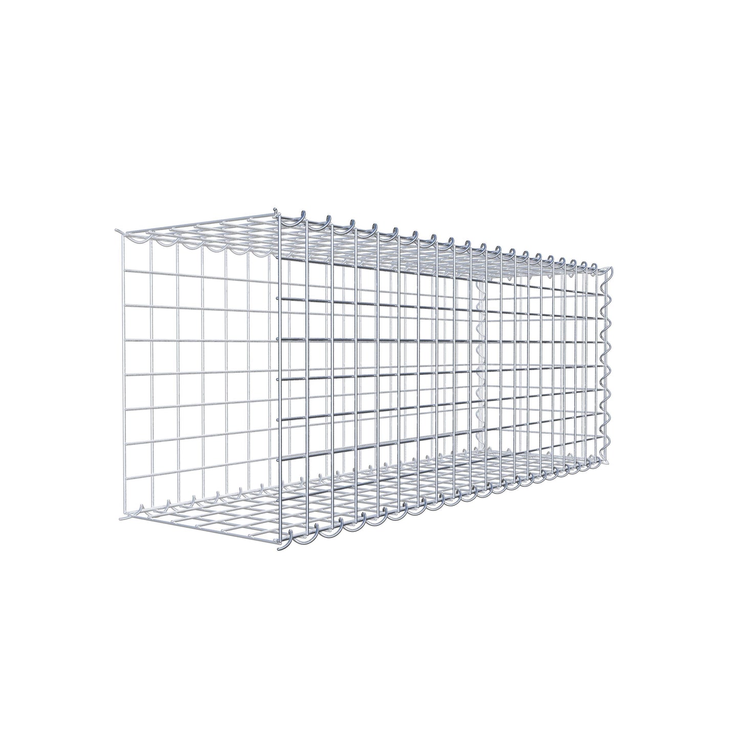 Aangegroeide schanskorf type 2 100 cm x 40 cm x 30 cm (L x H x D), maaswijdte 5 cm x 5 cm, spiraal