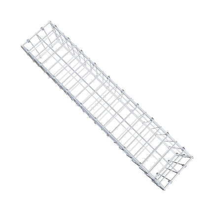 Gabione 100 cm x 20 cm x 20 cm (L x H x T), Maschenweite 5 x 10 cm, Spiralring