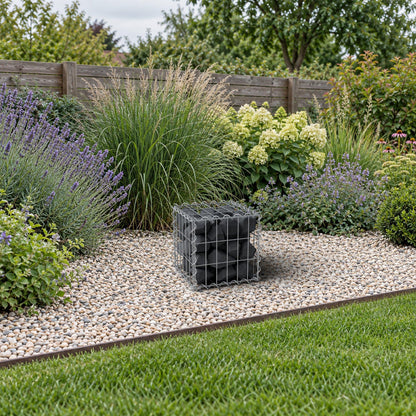 Gabion 30 cm x 30 cm x 30 cm (L x H x D), mesh size 5 cm x 10 cm, spiral