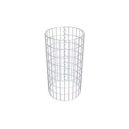 Colonne de gabion ronde 42 cm de diamètre, 80 cm de hauteur, mailles 5 cm x 10 cm