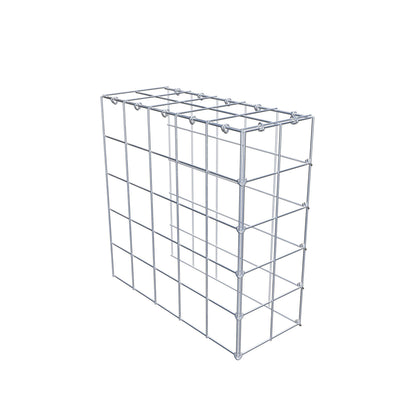 Monteret gabion type 4 50 cm x 50 cm x 20 cm (L x H x D), maskestørrelse 10 cm x 10 cm, C-ring