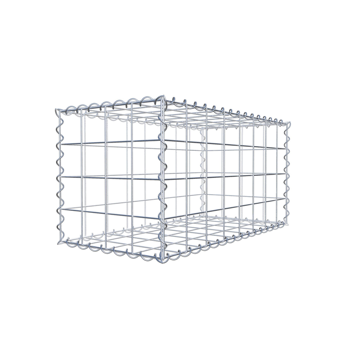 Gabion 80 cm x 40 cm x 40 cm (L x H x P), mailles 10 cm x 10 cm, spirale