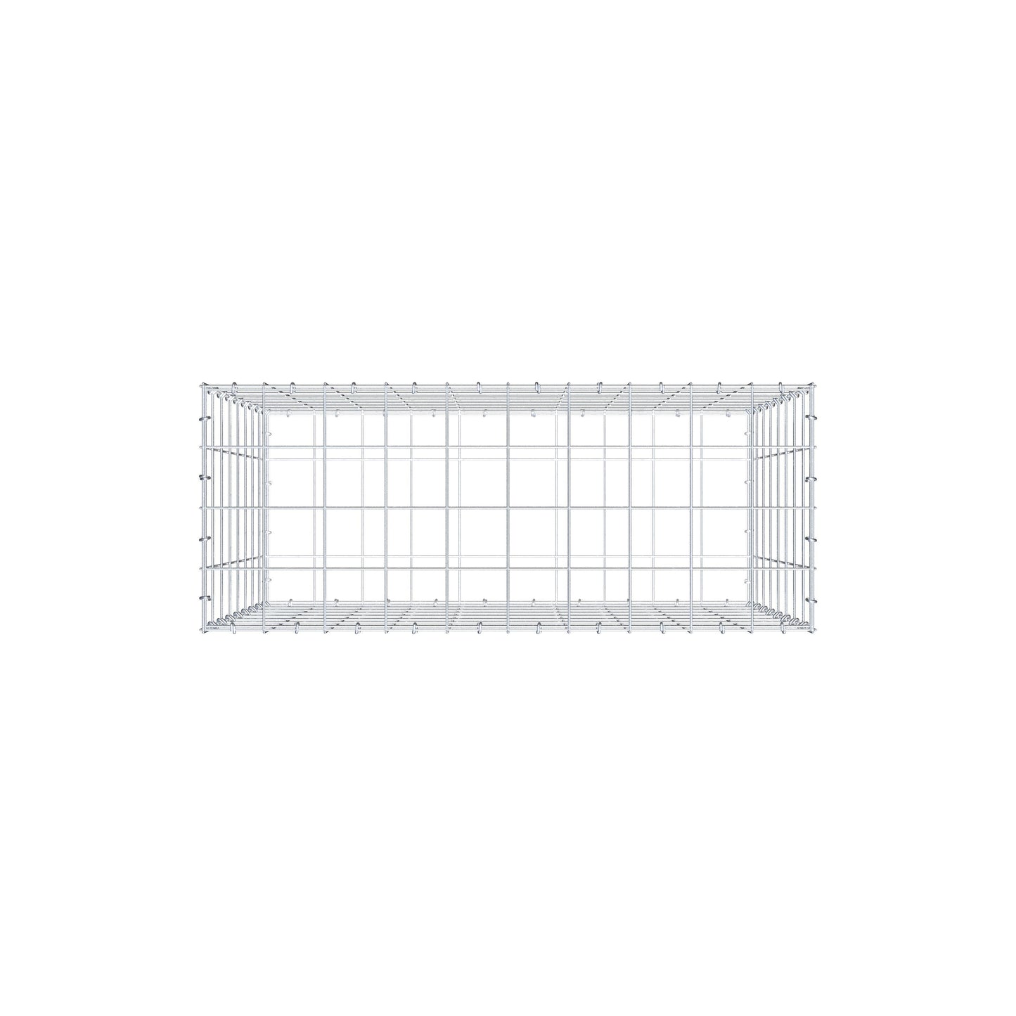 Gavión 100 cm x 80 cm x 40 cm (L x A x P), malla 10 cm x 10 cm, anillo en C
