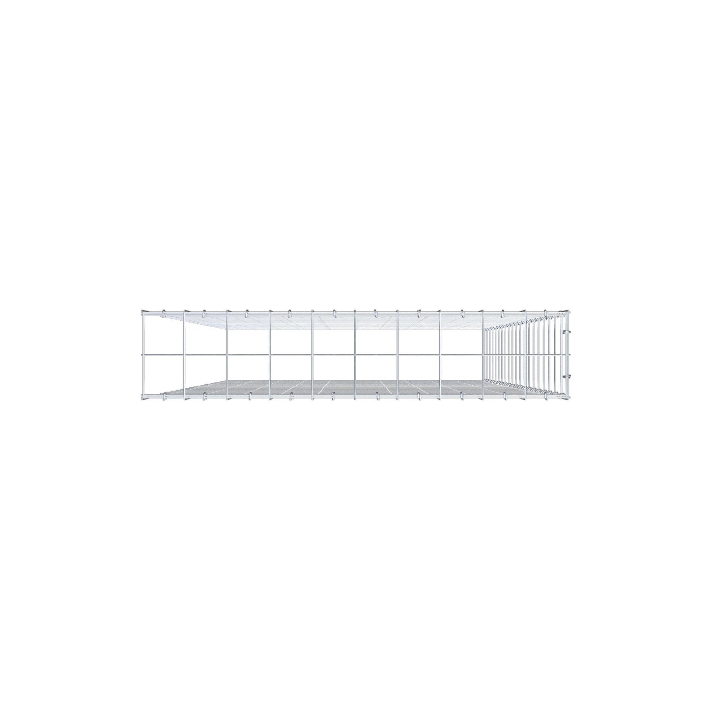 Mounted gabion type 4 200 cm x 100 cm x 20 cm (L x H x D), mesh size 10 cm x 10 cm, C-ring