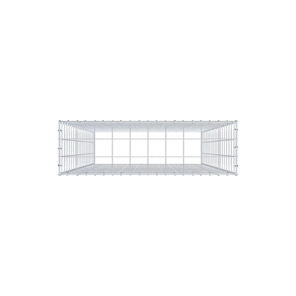 Monteret gabion type 3 200 cm x 100 cm x 30 cm (L x H x D), maskestørrelse 10 cm x 10 cm, C-ring