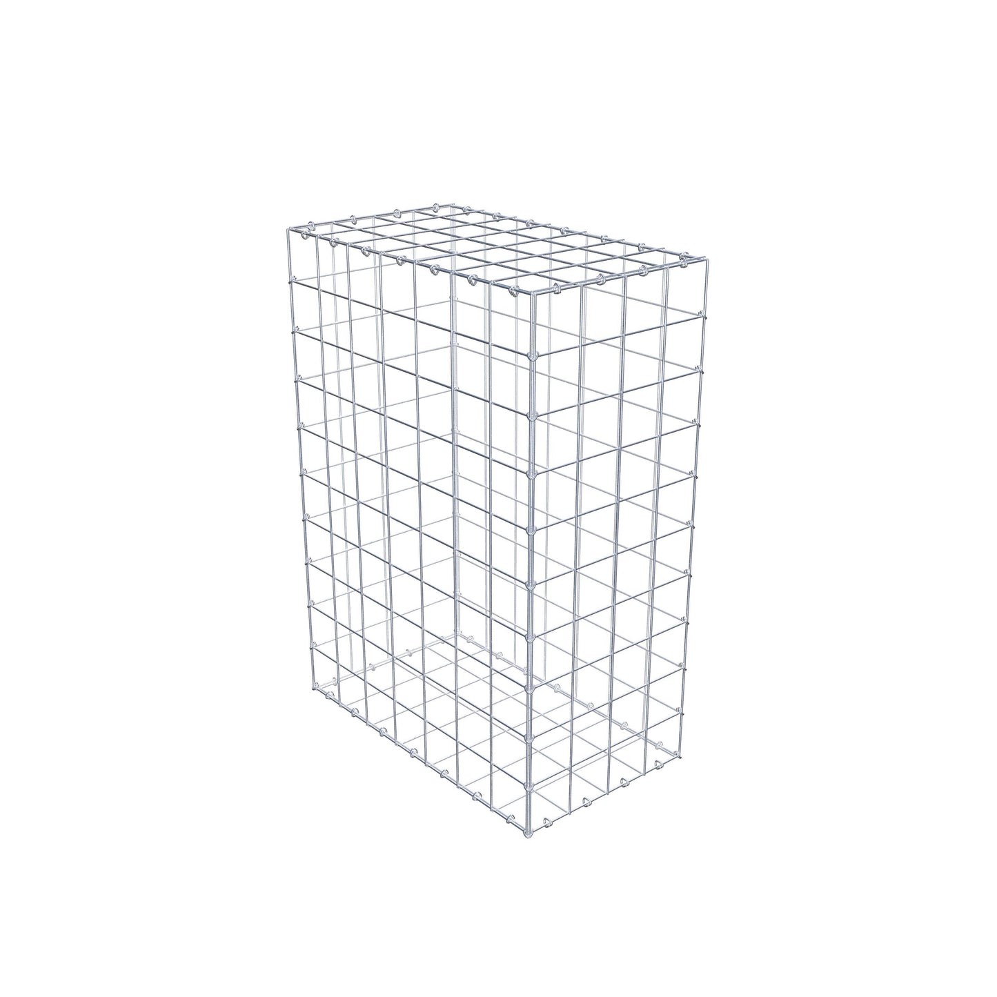 Gabião 100 cm x 70 cm x 40 cm (C x A x P), malhagem 10 cm x 10 cm, anel C