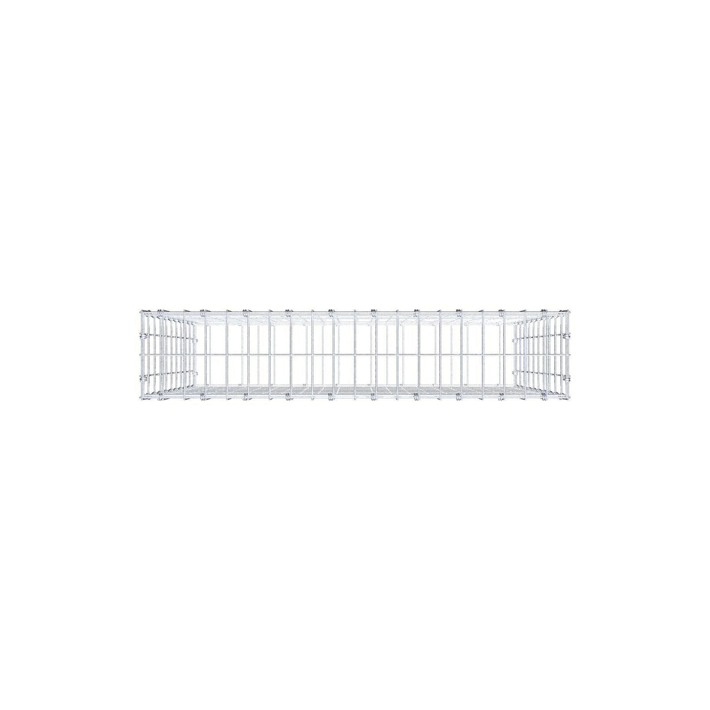 Schanskorf 100 cm x 100 cm x 20 cm (L x H x D), maaswijdte 5 x 10 cm, spiraalring