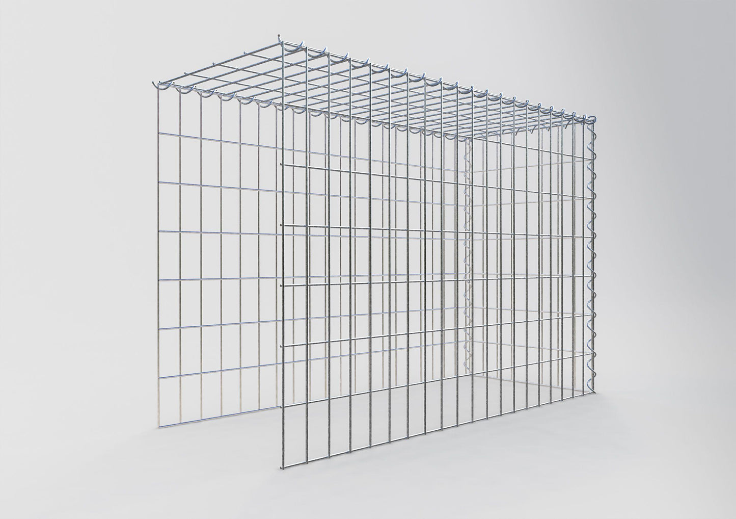 Add-on schanskorf type 4 100 cm x 70 cm x 40 cm (L x H x D), maaswijdte 5 cm x 10 cm, spiraalvormig