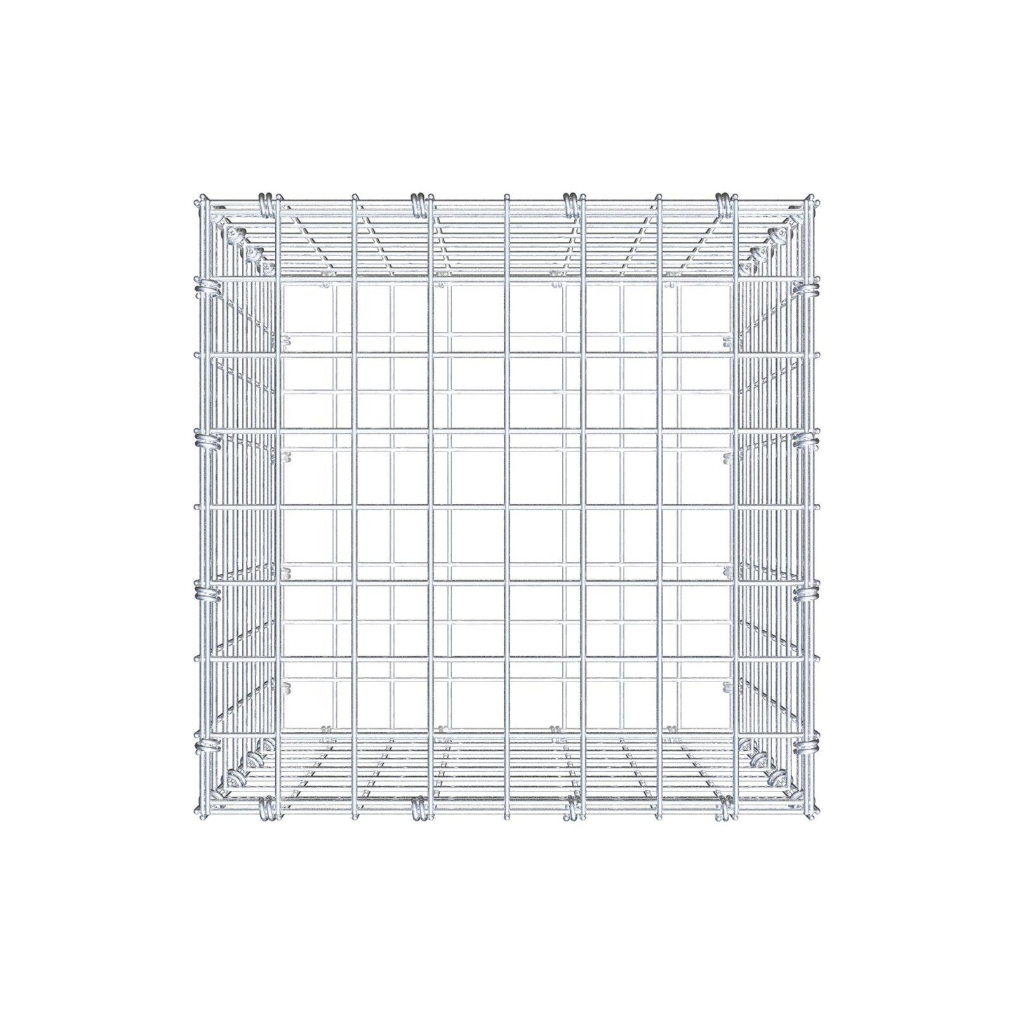 Gabion 40 cm x 40 cm x 40 cm (L x H x D), maskestørrelse 5 x 5 cm, spiralring