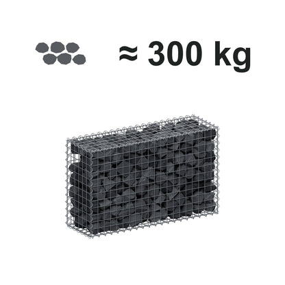 Gabion 100 cm x 60 cm x 30 cm (L x H x P), mailles 5 cm x 5 cm, spirale